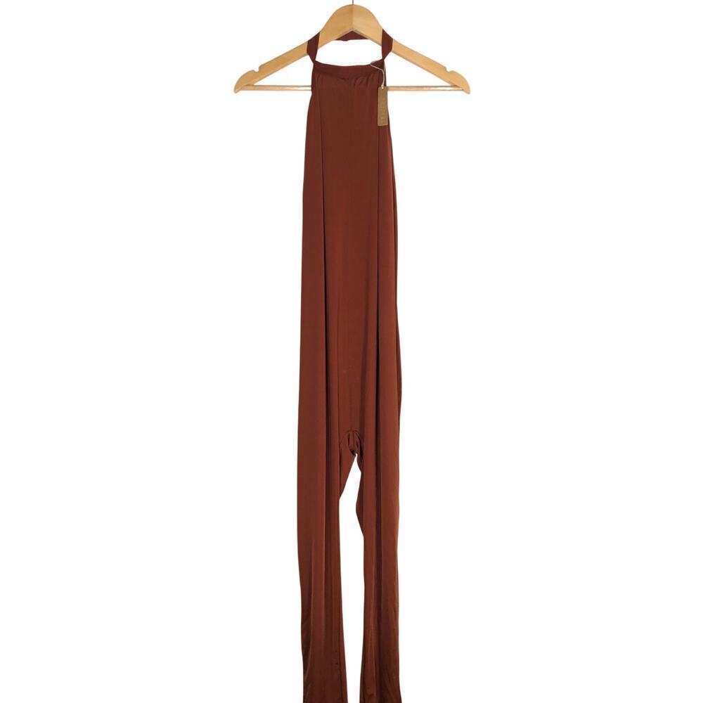 Skims Jelly Sheer Full Bodysuit Saffron Halter Sleeveless NWT Size 3X